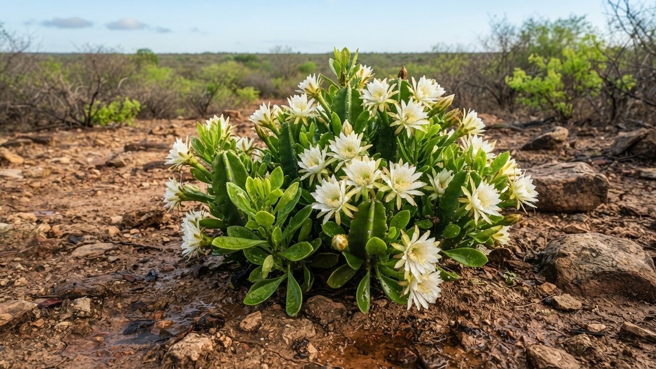 Flor-de-cera mostra como plantas da Caatinga aproveitam a volta da água